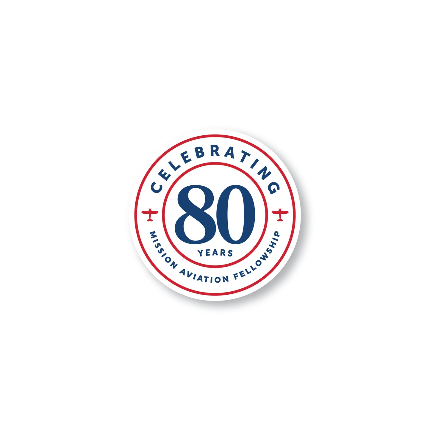 Sticker- 80th Anniversary Celebratory Circle Sticker