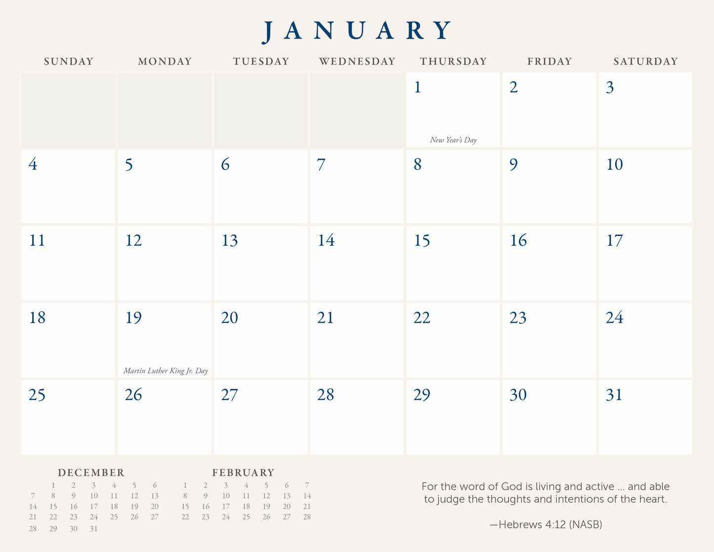 2026 MAF Calendar